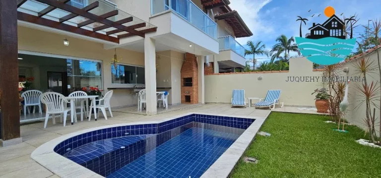 Imagem Casas para Alugar Temporada Juquehy - 500m da praia, 5 suítes, (1 térrea), piscina e churrasqueira privativa, máx. 10 pessoas | Juquehy Imobiliária