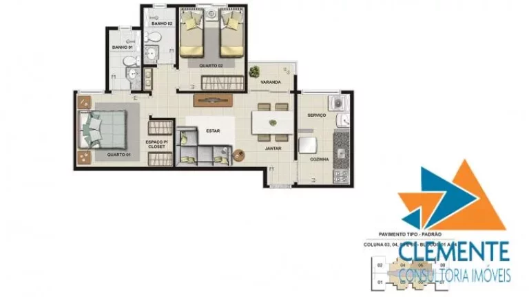 Imagem APTO. 03 QUARTOS SENDO 01 SUITE-Way Planalto Residence