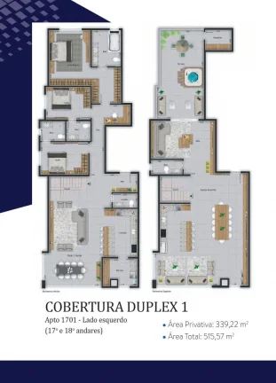 Imagem Lançamento: Apartamento no EDIFÍCIO LONDON RESIDENCE no Bairro Coqueiral em Cascavel - 178.63m² com portaria 24h