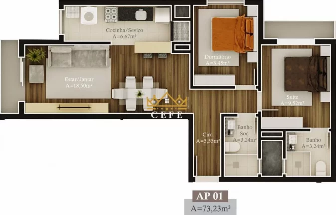 Imagem Apartamento com 2 Dormitorio(s) localizado(a) no bairro Prinstrop em Gramado / RIO GRANDE DO SUL Ref.:1441