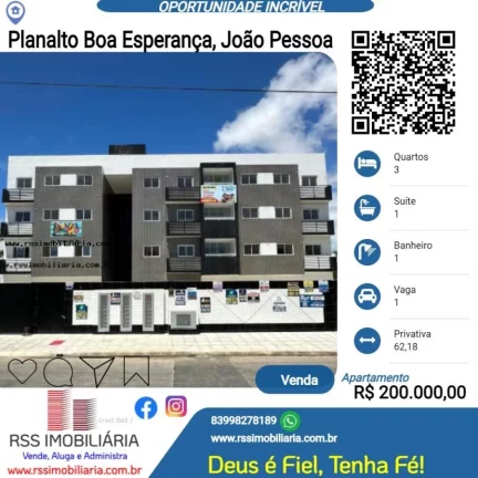 Apartamentos com 3 Quartos no Valentina - João pessoa/PB
