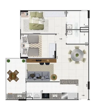 Imagem APARTAMENTO COM 70 m² - MIRIM - PRAIA GRANDE SP