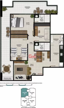 Imagem Apartamento com 2 dormitórios à venda, 106 m² por R$ 754.650,00 - Braga - Cabo Frio/RJ