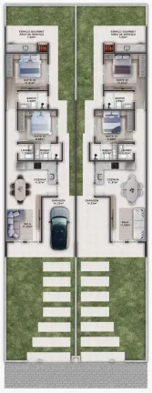 Imagem Casa com 2 dormitórios sendo 2 suíte se 1 vaga de garagem em Governador Celso Ramos/SC