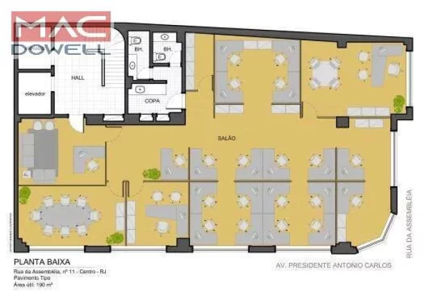 Imagem Salas de escritório com 190 m² - LOCAÇÃO - Centro/RJ