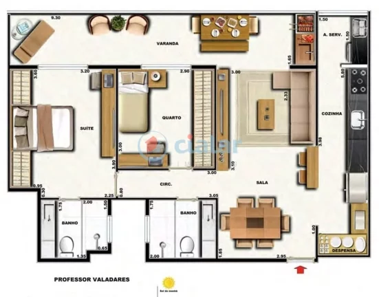 Imagem Cobertura Duplex à venda 3 Quartos 1 Suite 2 Vagas 133.77M Grajaú Rio de Janeiro - RJ | Elegance Residence