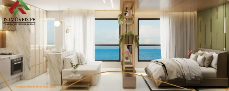 Imagem Apartamento à venda em Piedade, Jaboatão dos Guararapes-PE: 1 quarto, 1 sala, 1 banheiro, 1 vaga - 31,58m² de área!