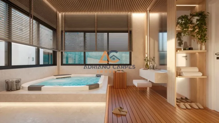 Imagem Apartamento 02 suítes na Praia de Gravatá, Navegantes com ampla sacada e detalhes. Residencial Águas de Março - Adriano Carpes Imóveis Vende