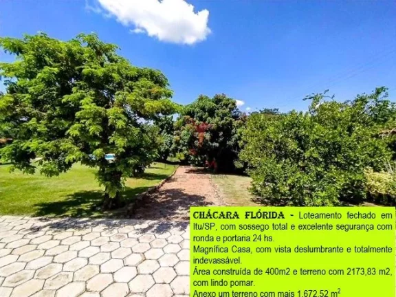 Imagem VENDO Magnífica Casa plana em Itu/SP, com piscina , vista deslumbrante e sossego total