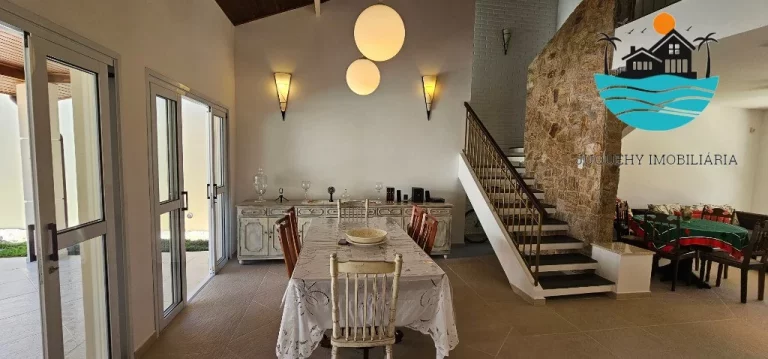 Imagem Casa lado nobre - Praia de Juquehy, 300 metros da praia, piscina, churrasqueira, 4 suítes, acomoda 8 pessoas | Juquehy Imobiliária