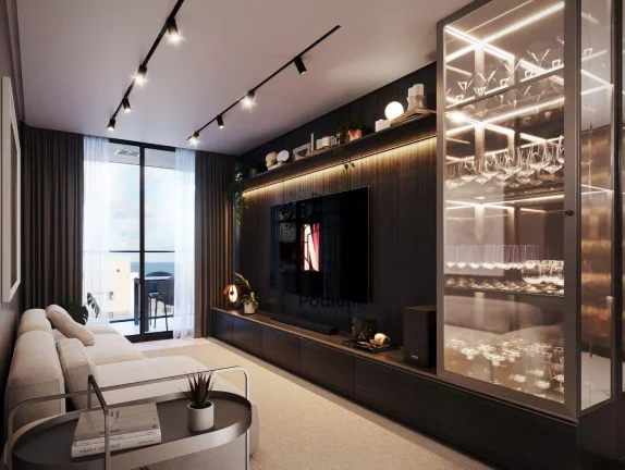 Imagem Apartamentos com varanda / sacada gourmet a 480m da praia de Manaíra -