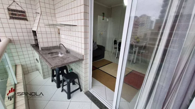 Imagem Apartamento com 1 dormitório à venda, 52 m² por R$ 352.000,00 - Tupi - Praia Grande/SP