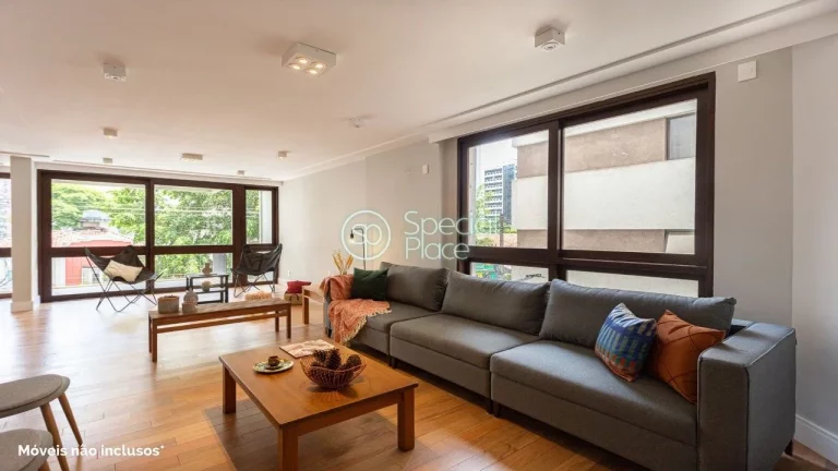 Imagem Excelente apartamento com 198m² no Jardim América Living super espaçoso com varanda e amplos jane...