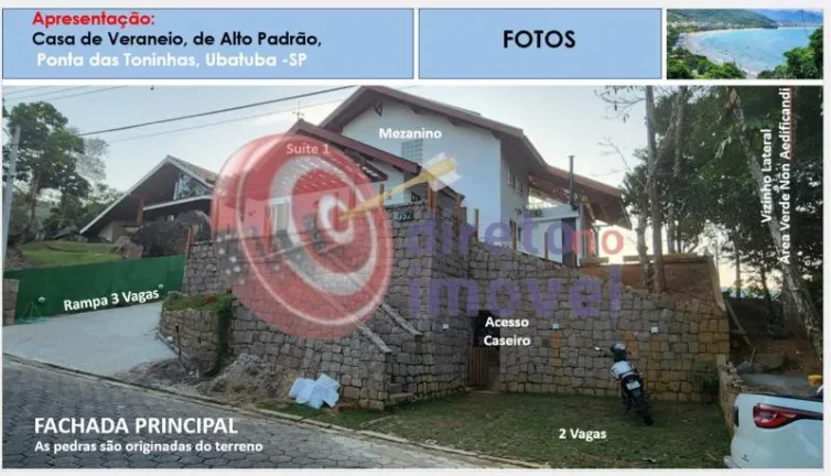 Imagem Casa de alto padrão com 4 suítes 5 vagas Toninhas Ubatuba SP