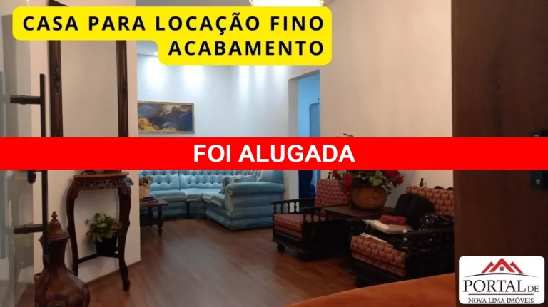 Casa para alugar, 3 quartos, fino acabamento, garagem para 3 carros