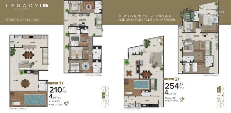 Imagem Cobertura com 4 dormitórios à venda, 210 m² por R$ 2.100.000,00 - Vila Guilhermina - Praia Grande/SP