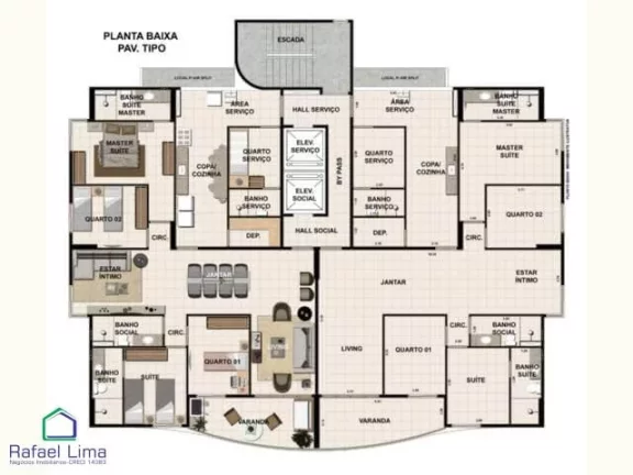 Apartamento 4 Quartos Recife - PE - Apipucos