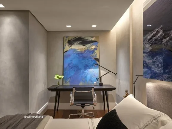 Imagem Apartamento com área total de 91,45m². A planta original era de 3 quartos, convertido em um aparta...