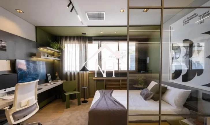 Imagem Studio de 28m com dormitórios, piscina, deck molhado, bicicletário, delivery, salão de festas e jogos, brinquedoteca, fitness, spa, espaço delivery