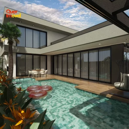 Imagem Luxuosa Casa em Condomínio à Venda em Ribeirão Preto-SP, Bairro Condomínio Guaporé: 4 Quartos, 4 Suítes, 3 Salas, 460m².