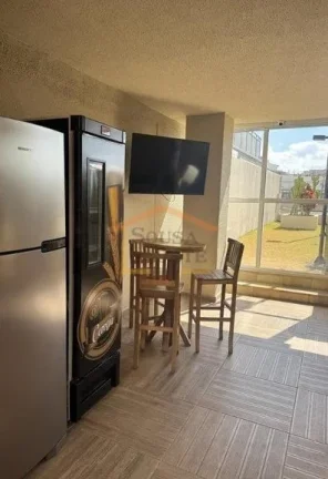 Imagem Apartamento de 63 m², com 2 dormitórios, sendo 1 suíte, 2 banheiros, sala ampla integrada à cozi...