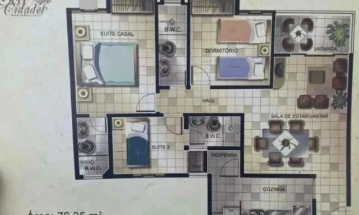 Imagem Apartamento 3 dormitórios para Venda em Teresina, Horto, 3 dormitórios, 2 suítes, 2 banheiros, 1 vaga