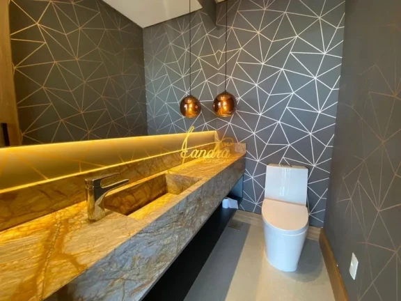 Imagem Sobrado contemporâneo no condomínio Sense com 6 suítes