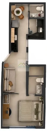 Imagem Apartamento, 35m², 1 quarto