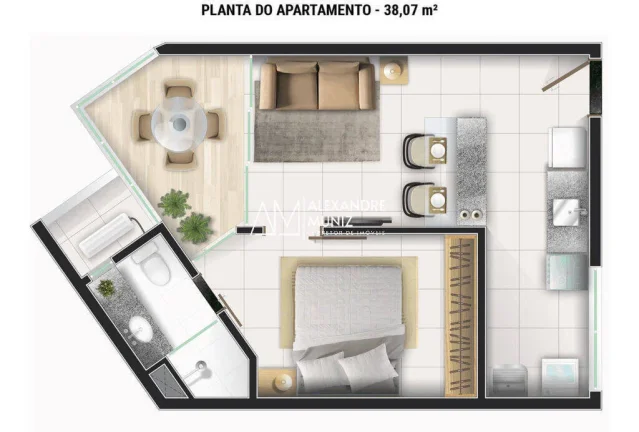Imagem Aquarius Residence, apartamentos à venda na Praia de Iracema, Fortaleza-CE.
