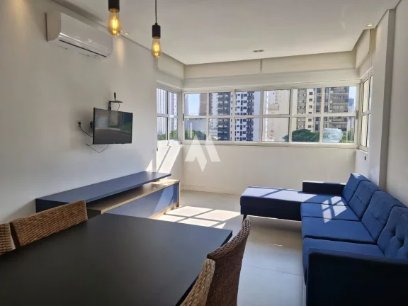 Imagem Flat de luxo com serviços de hotelaria completa no Gonzaga em Santos/sp.