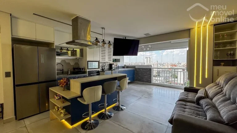 Imagem Apartamento mobiliado com 62m2, 1 suíte, closet e 1 vaga a venda na Barra Funda, São Paulo