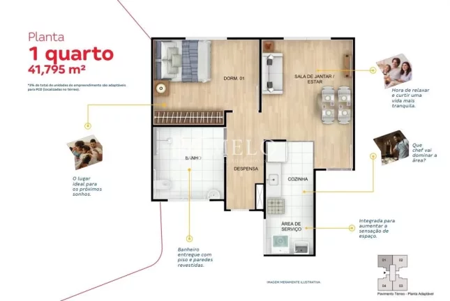 Imagem Oportunidade na GUABIRABA: 41,79m², 02qts, 01vaga..