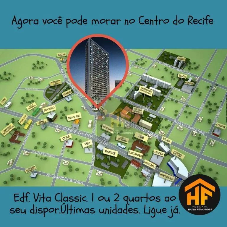 Imagem Apartamento com 1 Quarto à Venda, 32 m² em Soledade - Recife
