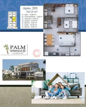 Imagem Lançamento a venda de 2 quartos nas Palmeiras em Cabo Frio - RJ