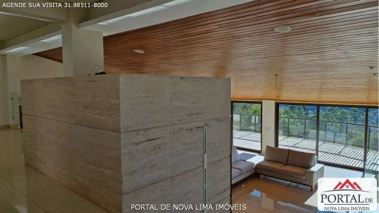 Imagem Casa a venda no Vila del Rey em Nova Lima. Casa com vista para a mata e para o condomínio Vale dos Cristais. Casa recebe sol da manhã