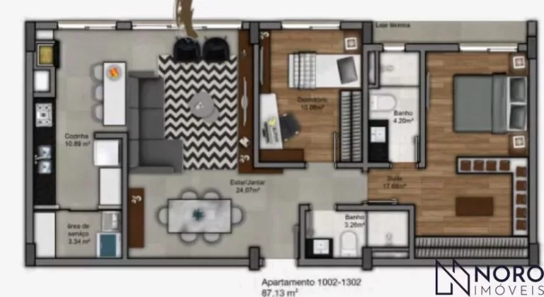Imagem Apartamento à venda 2 dormitórios, 1 suíte, box duplo no bairro Nossa Senhora de