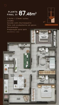 Imagem Apartamento no centro de Camboriú, na planta