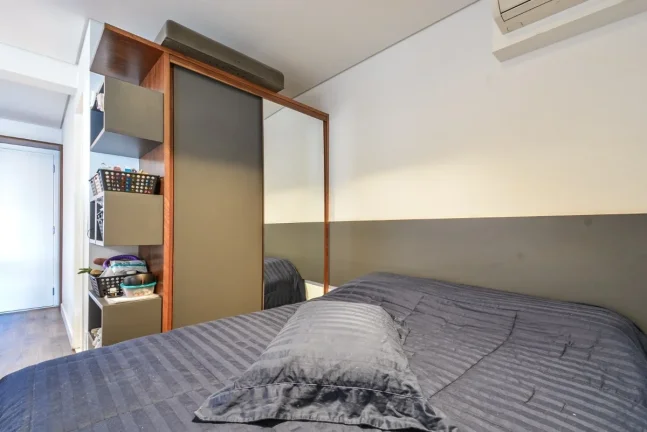 Imagem Studio 49M², 1Q, 1 Banheiro, 1 Vaga, Academia, Piscina Coberta e Aquecida, Churrasqueira, Gerador, Salão de Festas e Jogos, SPA, Playground, Cinema.