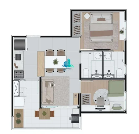 Imagem Apartamento à venda, no Alto da Mooca, com 2 quartos, 47m2 1 vaga
