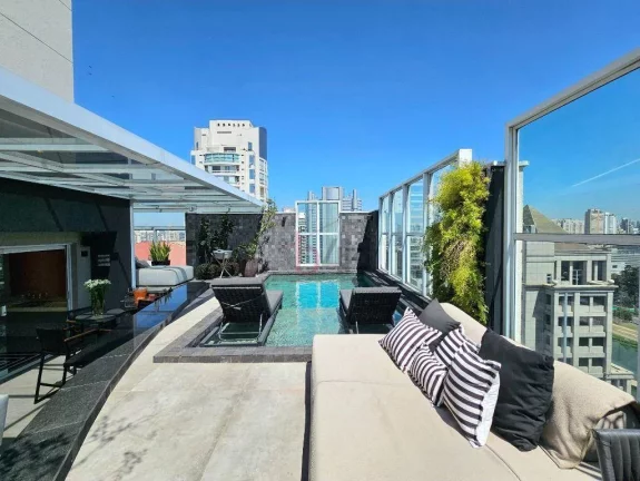Imagem Cobertura de Luxo à Venda no Brooklin com Piscina e Vista Panorâmica