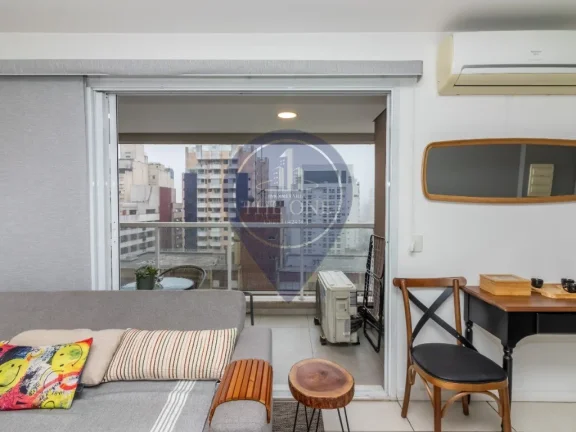 Imagem Apartamento à venda na Consolação, São Paulo-SP: 1 quarto, 2 salas, 1 banheiro, 1 vaga de garagem, 48 m² de área.