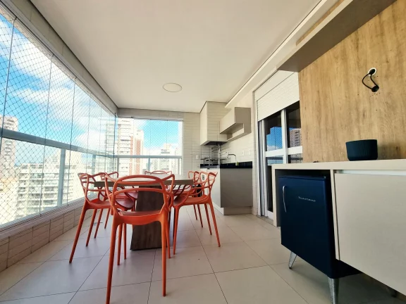 Imagem Apartamento em andar alto com 3 suítes e vista livre a venda no boqueirão em Santos