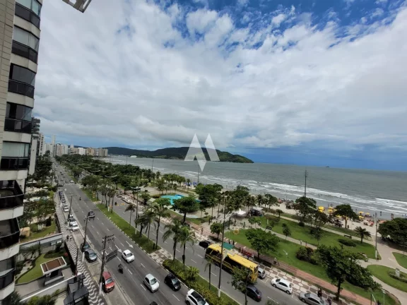 Imagem Apartamento frente mar reformado com 2 dormitórios à venda, 85 m² - Aparecida - Santos/SP