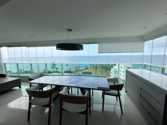 3 Suítes, 141m2 privativos, no cheio de charme Morro Ipiranga - Barra, vista mar frontal e definitiva p/ o Cristo e Farol, mobiliado porteira fechada