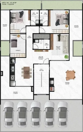 Imagem Apartamentos 3 Quartos - Residencial Acapulco, praia do tabuleiro - Barra Velha