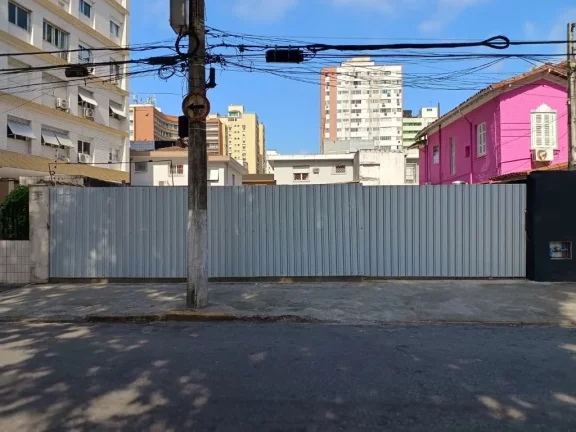 Imagem Terreno Perto Orla Praia Praiamar Shopping Canal 6 Aquário Sesc À Venda, 324 m² Por R$ 2.900.000 - Rua Ricardo Pinto - Aparecida - Santos/SP - TE0648