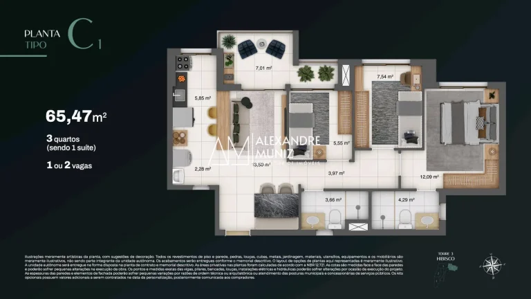 Imagem Bothanic Residence, apartamentos à venda, Guararapes, Fortaleza-CE.
