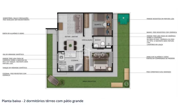 Imagem Apartamentos 2 dormitórios com opção de sacada - Jd. Vila Nova