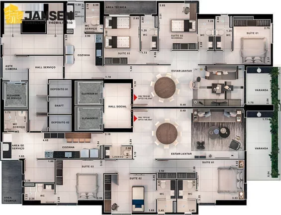 Imagem APARTAMENTO COM 03 SUÍTES NO BAIRRO DE MIRAMAR