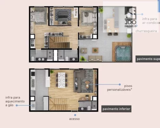 Imagem Apartamento Duplex a Venda no bairro Santa Felicidade - Curitiba, PR